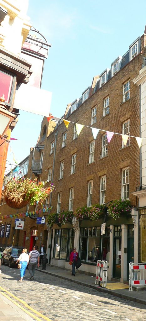 View of buildings in Short's Gardens